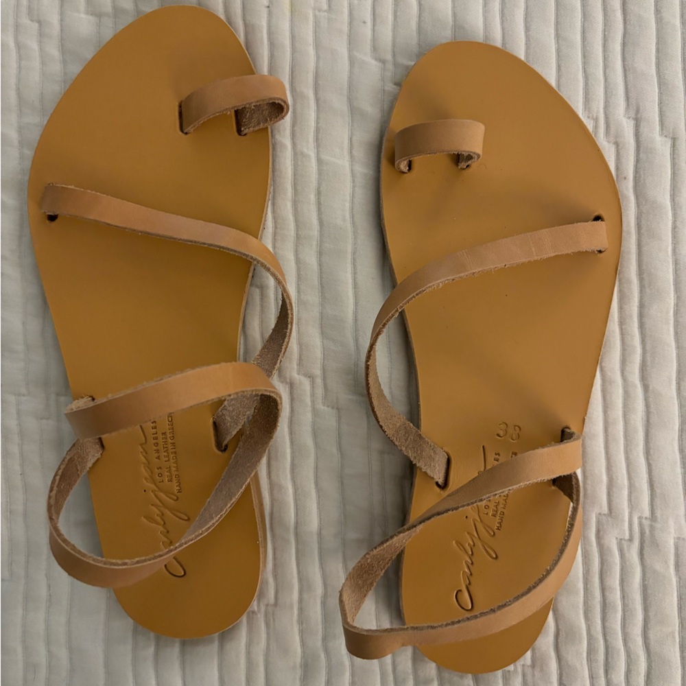 CJLA Rhodes Tan Leather Sandals